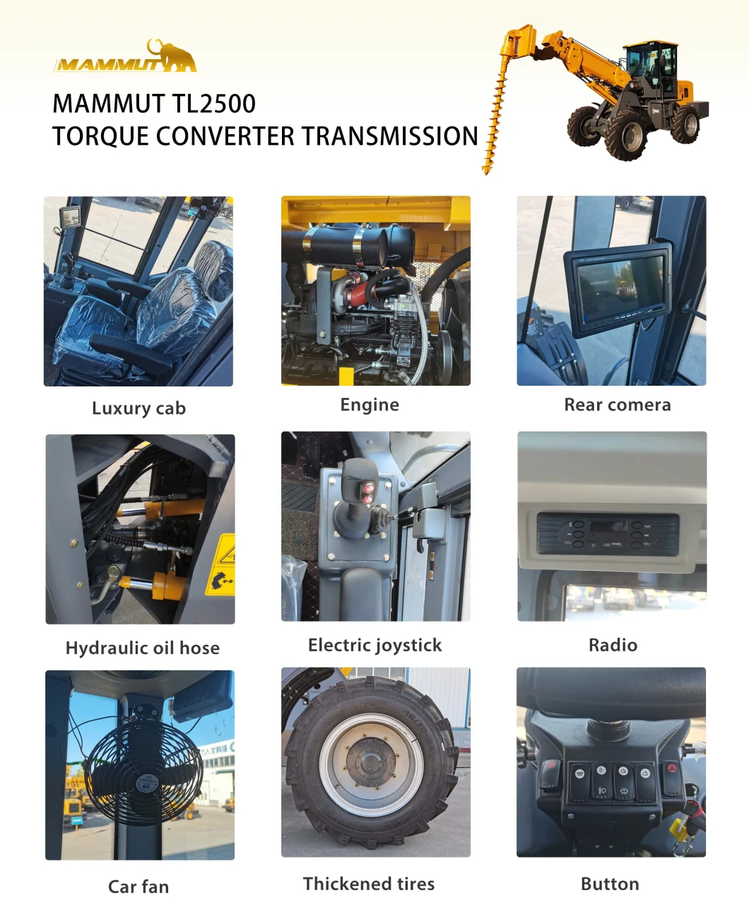 Mammut New Mini Loadall Telescopic Telehandler Wheel Loader Used in Agriculture