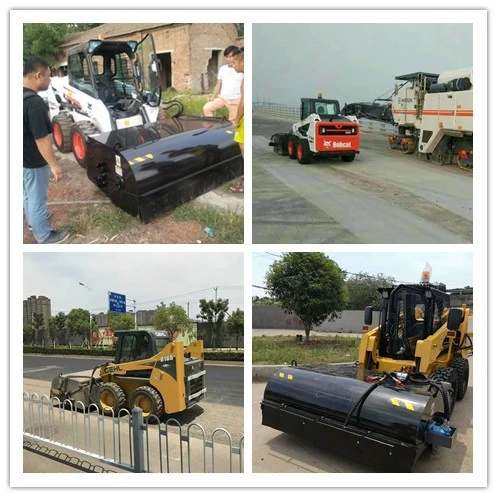 Sweeper Brush Attachment for Mini Wheel Loader Skid Loader