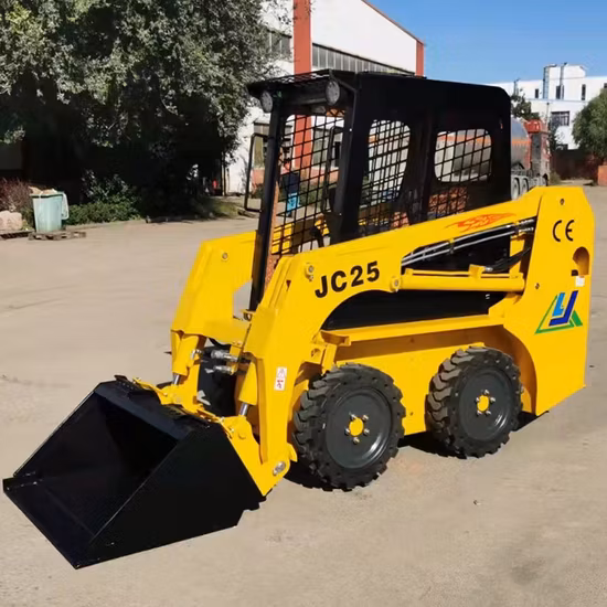 Minicarregadeira pequena de 1,5 ton 25HP com acessório varredor