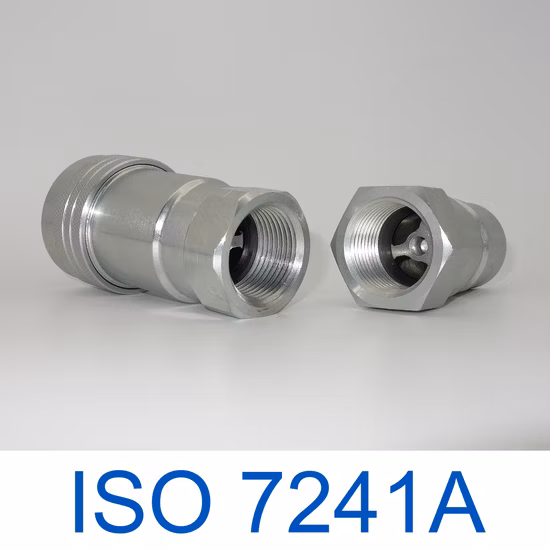 Acoplamentos rápidos do tipo Naiwo de fechamento duplo Acopladores ISO 7241A